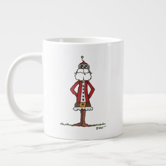 Ein nicht ersehnter Weihnachtsmann Jumbo-Tasse (Links)