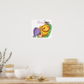 Ein Nickerchen mit der Katze. Poster (Küche)