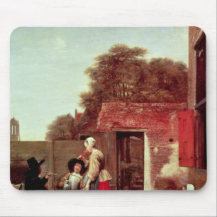 Ein niederländischer Hof, c.1658-60 Mousepad