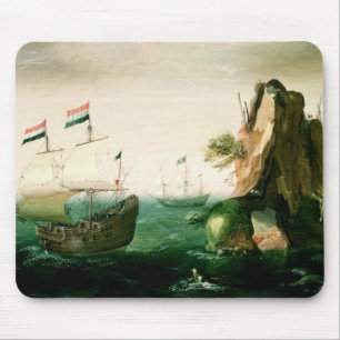 Ein niederländisches Handelsschiff vor einer Mousepad