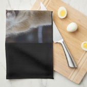 Ein niedlich flauschiges Alpaca-Gesicht Geschirrtuch (Viertel Falte)