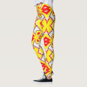 Ein niedlich-gelbes Weiß "Ratti_Creative_Arts" Leggings (Links)