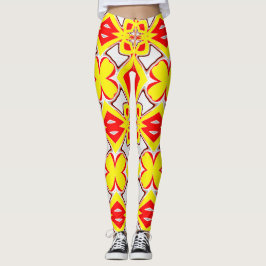 Ein niedlich-gelbes Weiß "Ratti_Creative_Arts" Leggings