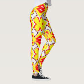 Ein niedlich-gelbes Weiß "Ratti_Creative_Arts" Leggings (Rechts)