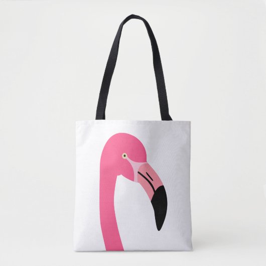 Ein niedlich rosa Flamingo abgeschieden Tasche (Vorderseite)