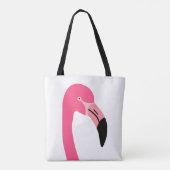 Ein niedlich rosa Flamingo abgeschieden Tasche (Rückseite)