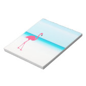 Ein niedlich rosa Flamingo am Strand Notizblock (Rotiert)