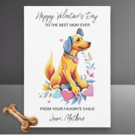 ein niedliche auf einer Valentintagskarte, Feiertagskarte