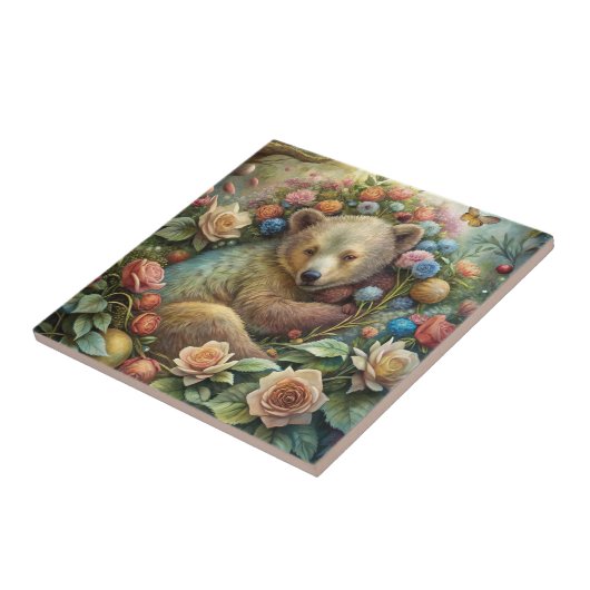 Ein Niedlicher Bär Fliese (Seite)