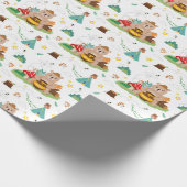 Ein niedlicher Bär mit Honigtopf Geschenkpapier (Ecke)