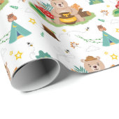 Ein niedlicher Bär mit Honigtopf Geschenkpapier (Rolleneckpunkt)