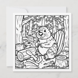 Ein Niedlicher Biber im Wald