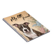 Ein niedlicher brauner Staffordshire Terrier Welpe Notizblock (Rechte Seite)