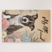 Ein niedlicher brauner Staffordshire Terrier Welpe Puzzle (Horizontal)