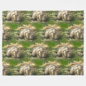 Ein Niedlicher Capybara-Traum im Sommer Fleecedecke (Vorderseite (Horizontal))