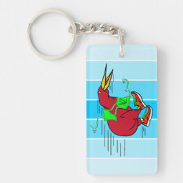 Ein niedlicher Cartoon Kiwi, der Schuhe trägt Schlüsselanhänger