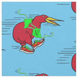 Ein niedlicher Cartoon Kiwi, der Schuhe trägt Stoff