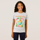 Ein Niedlicher Chick Baby Bird mit Herz und Petale T-Shirt (Vorne ganz)