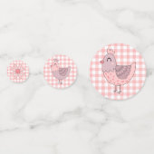 Ein Niedlicher Chick Peach Geburtstag Konfetti (Rückseiten)