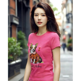 ein niedlicher Chihuahua auf einer Valentintagskar T-Shirt