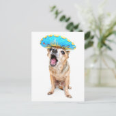 Ein Niedlicher Chihuahua in einem Halloweenkostüm Postkarte (Stehend Vorderseite)