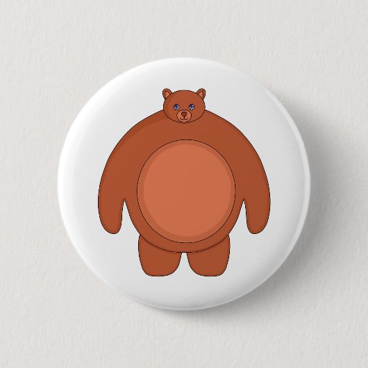 Ein Niedlicher Chubby-Bär Button (Vorderseite)