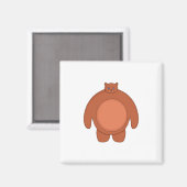 Ein Niedlicher Chubby-Bär Magnet (Vorderseite/Rückseite)