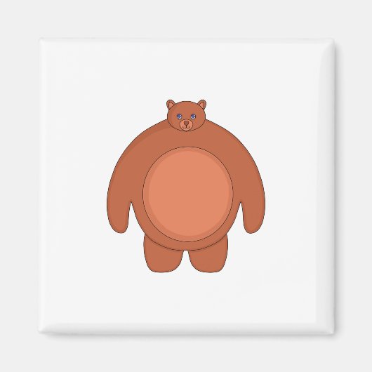 Ein Niedlicher Chubby-Bär Magnet (Vorne)
