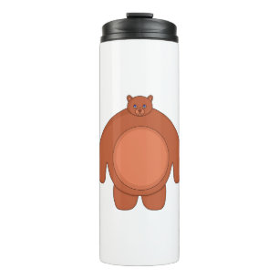 Ein Niedlicher Chubby-Bär Thermosbecher