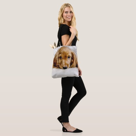 Ein niedlicher Cockerspaniel Tasche (Am Model)
