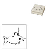 Ein niedlicher Delphin Gummistempel (Stempel)