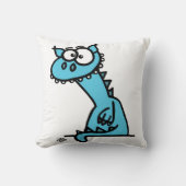 Ein niedlicher Drache in blau Kissen (Vorderseite)