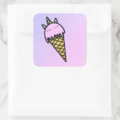 Ein niedlicher Eineis-Eis-Aufkleber Quadratischer Aufkleber (Tasche)