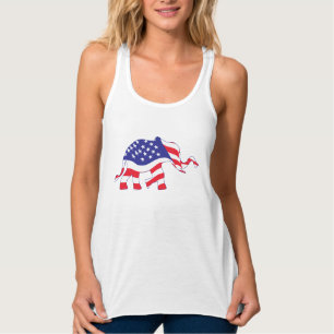ein niedlicher Elefant aus der US-Flagge Tank Top