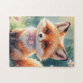 Ein Niedlicher Fuchs und rosa Bug Puzzle (Horizontal)