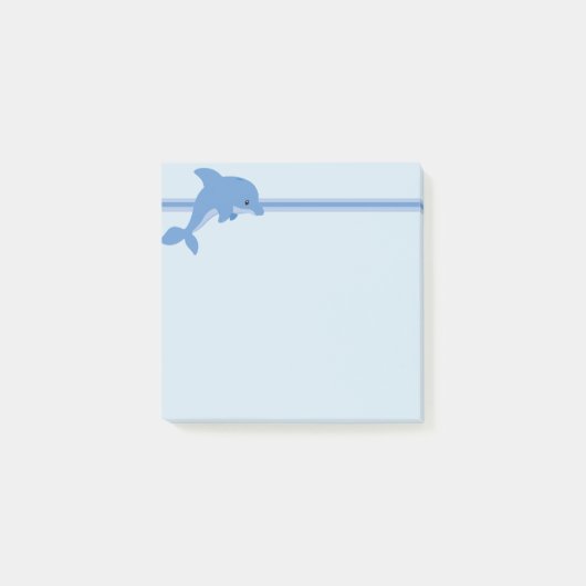 Ein niedlicher glücklicher Delphin Post-it Klebezettel (Vorderseite)
