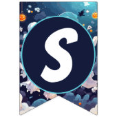 Ein niedlicher Halloween-Geburtstag. Wimpelkette (Dritte Fahne)