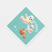 Ein niedlicher Halloween-Geist Serviette (Ecke)