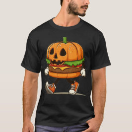 Ein Niedlicher Halloween-Pumpkin-Burger T-Shirt