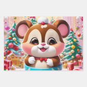 Ein niedlicher Hamster im Cartoon Geschenkpapier Set (Vorderseite 2)