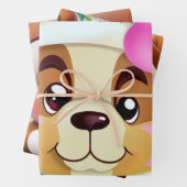 Ein niedlicher Hamster im Cartoon Geschenkpapier Set (Beispiel)