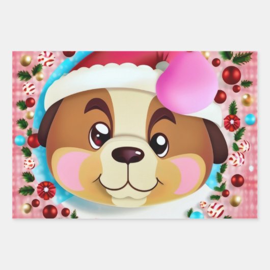 Ein niedlicher Hamster im Cartoon Geschenkpapier Set (Vorderseite)