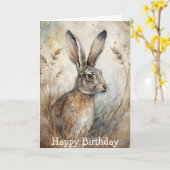 Ein Niedlicher Hase im Wald Karte (Gelbe Blume)