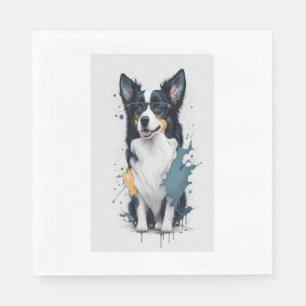 Ein niedlicher Hund Border Collie [RB#10011] Serviette