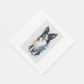 Ein niedlicher Hund Border Collie [RB#10011] Serviette (Ecke)