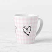 Ein niedlicher Hund, der latte Tasse liebt (Rechte Ecke)