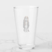 Ein niedlicher Hund König Charles Spaniel Glas (Rückseite)