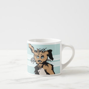 Ein Niedlicher Hund mit blauen Welpenaugen Espressotasse