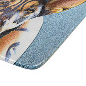 "Ein Niedlicher Hund" Niedliches Foto. Jetzt kaufe Schneidebrett (Ecke)