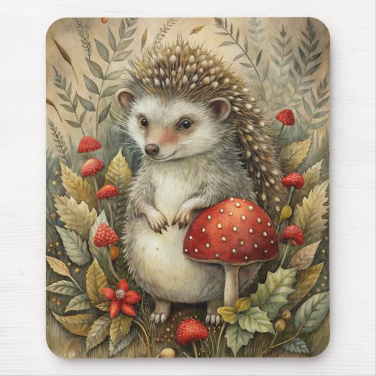 Ein Niedlicher Igel im Wald Mousepad (Vorne)